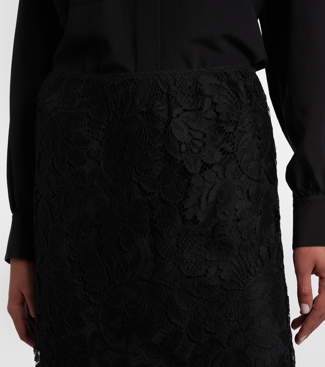 Floral cotton-blend lace miniskirt | Chloé