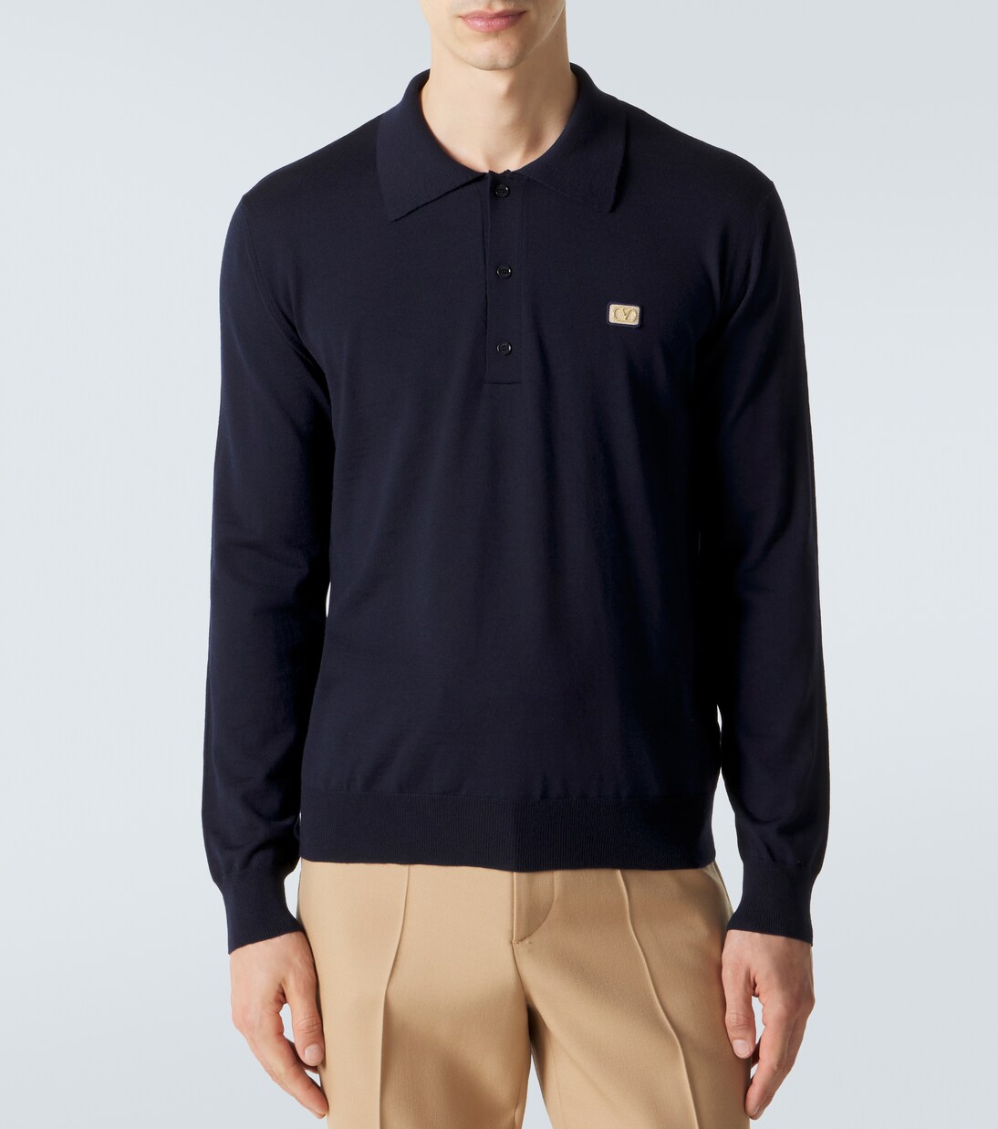 VLogo virgin wool polo sweater | Valentino