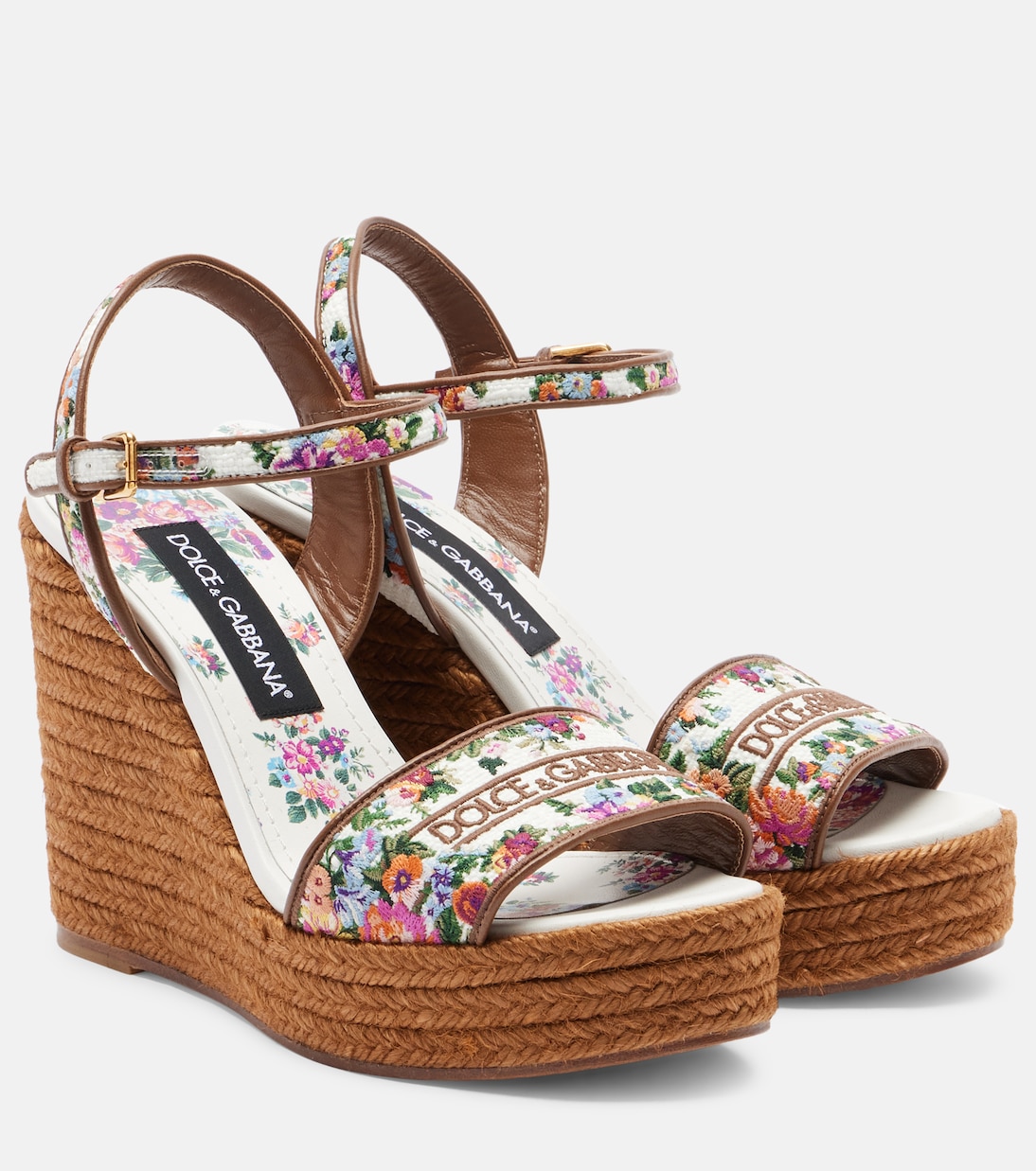Floral embroidered espadrille wedges | Dolce&Gabbana