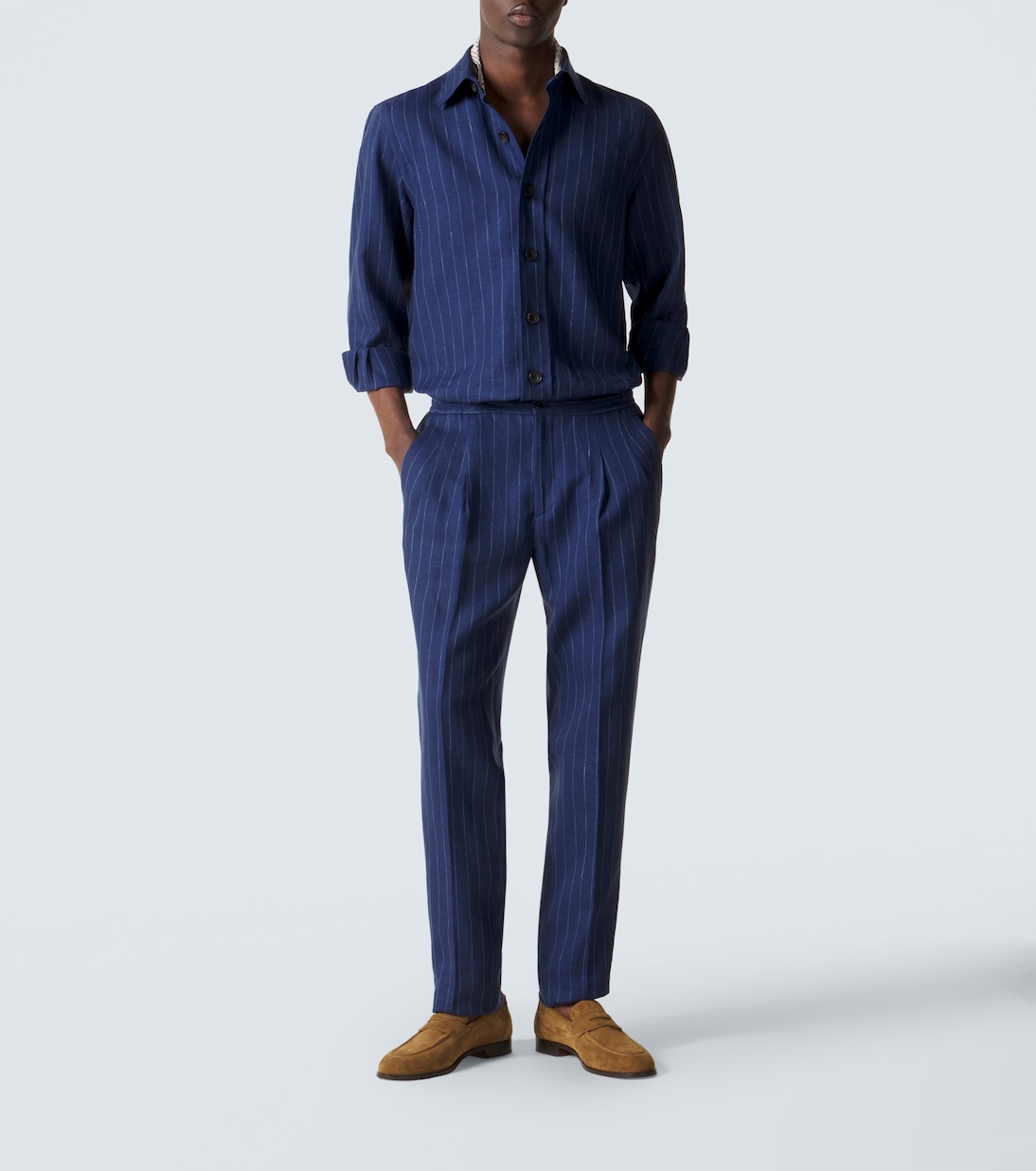 Chemise Slash en lin et laine mélangés | Rubinacci