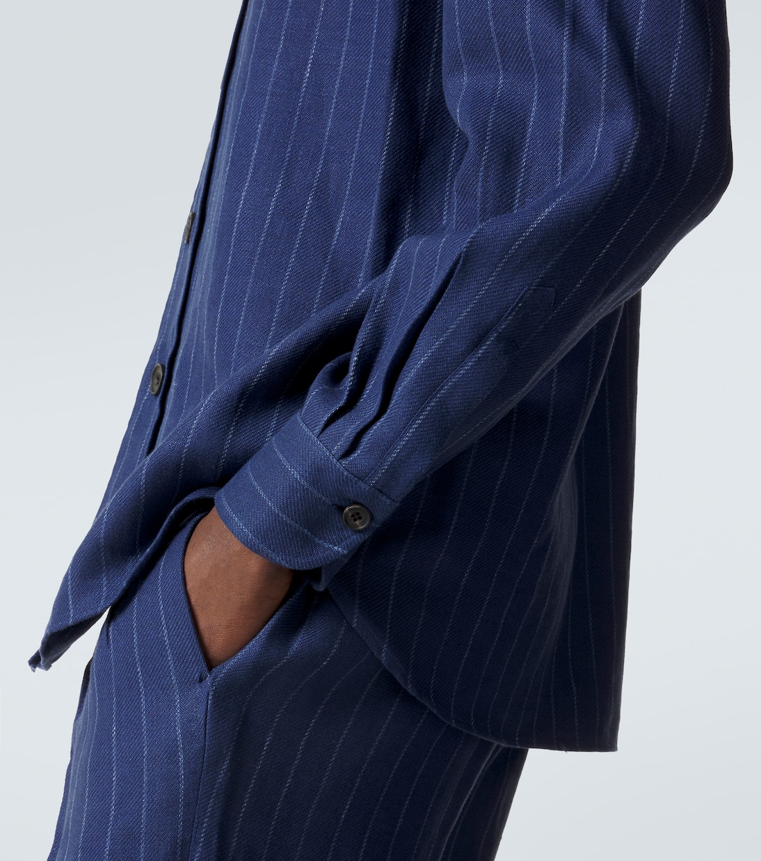 Chemise Slash en lin et laine mélangés | Rubinacci