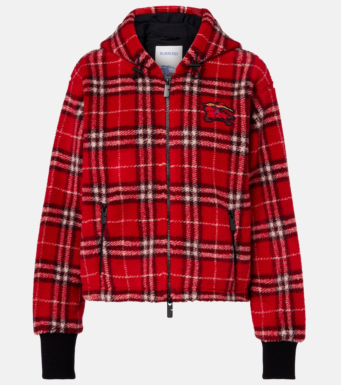 Burberry Check hooded wool-blend jacket | Burberry