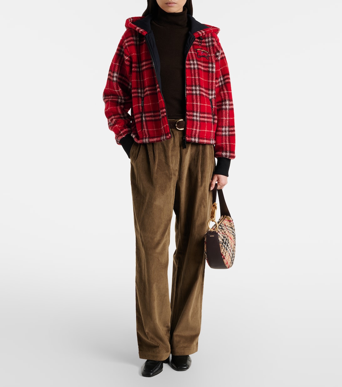 Burberry Check hooded wool-blend jacket | Burberry