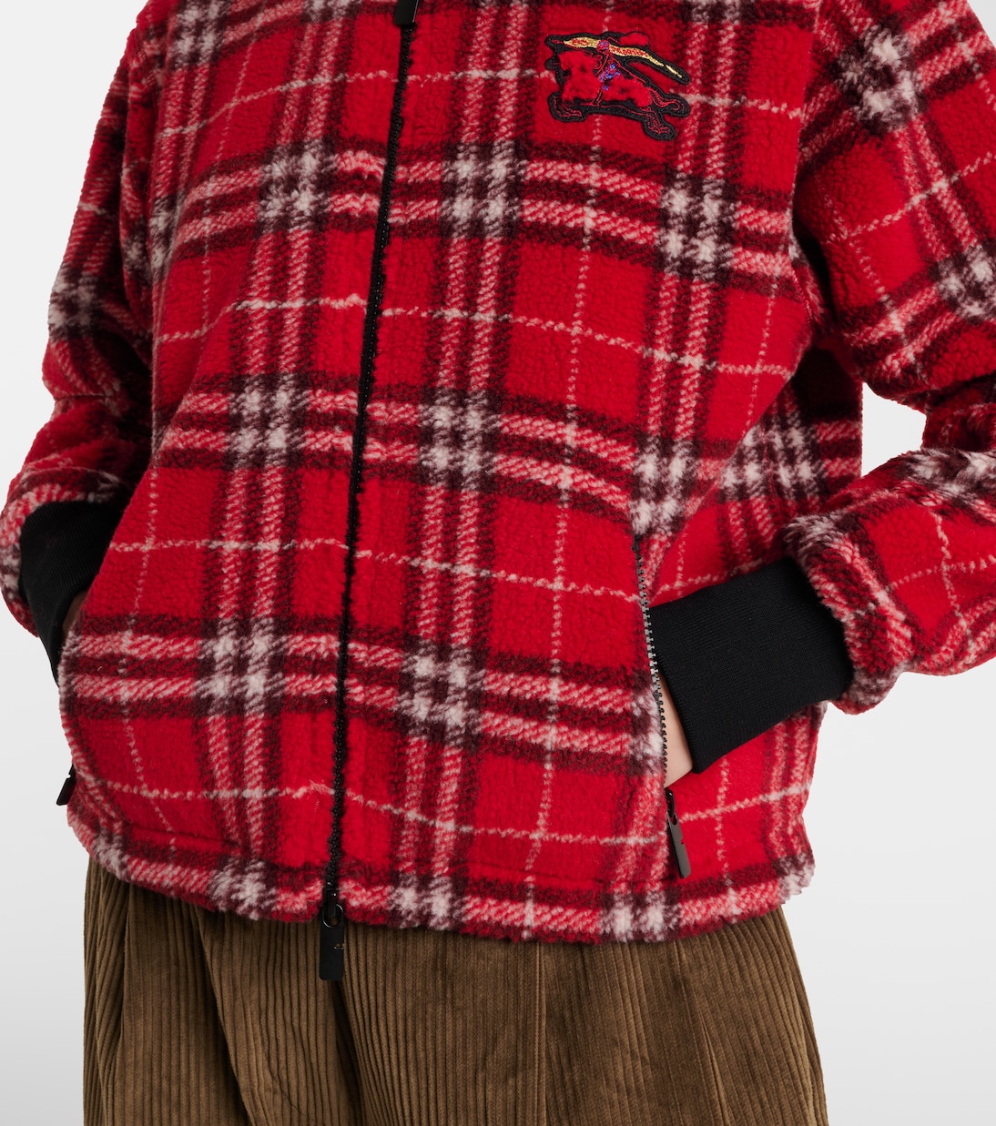 Burberry Check hooded wool-blend jacket | Burberry