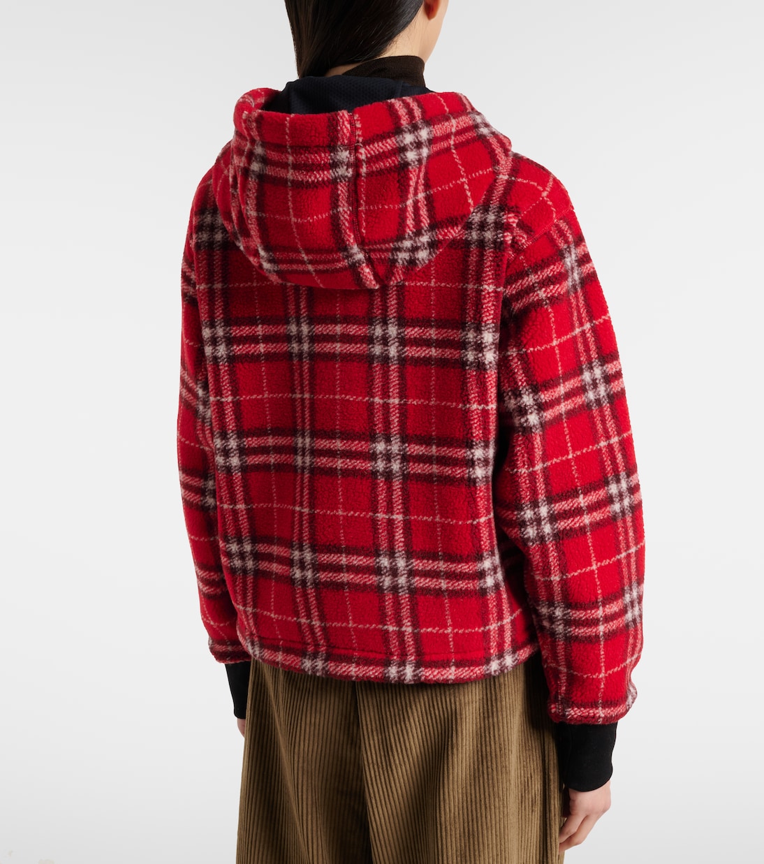 Burberry Check hooded wool-blend jacket | Burberry