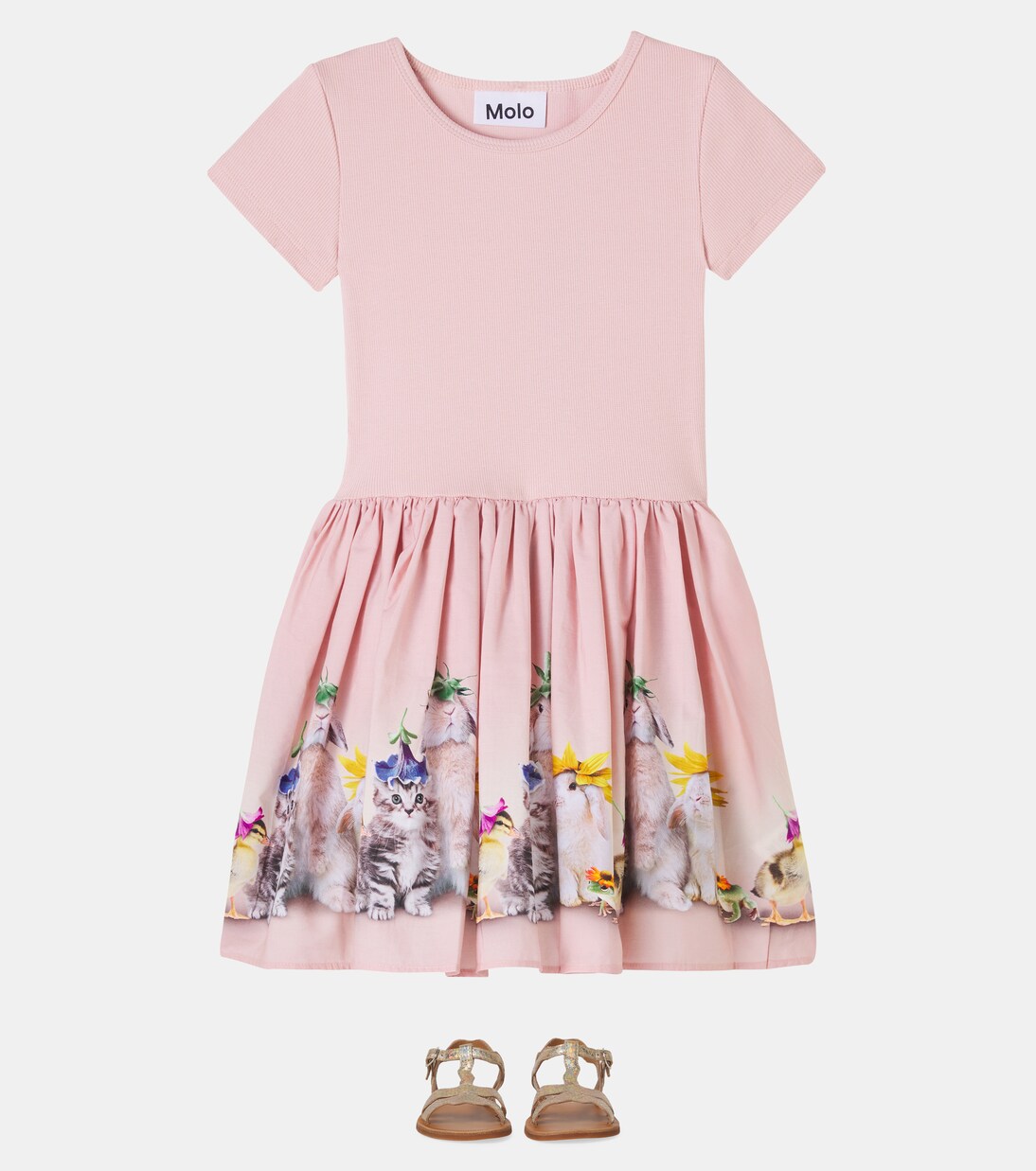 Printed cotton-blend dress | Molo