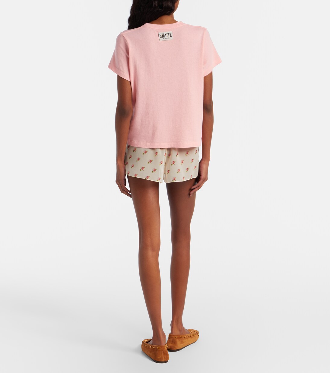 Tilly floral silk organza shorts | Khaite