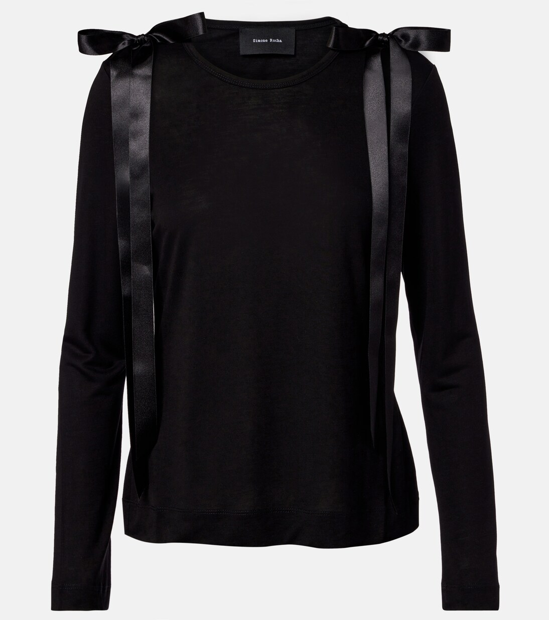 Bow-detail jersey top | Simone Rocha