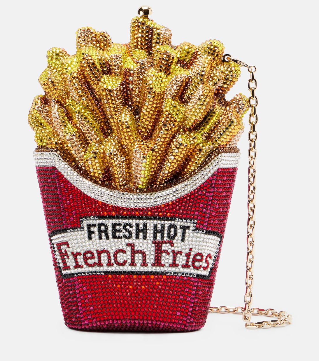 French Fries crystal-embellished clutch | Judith Leiber Couture