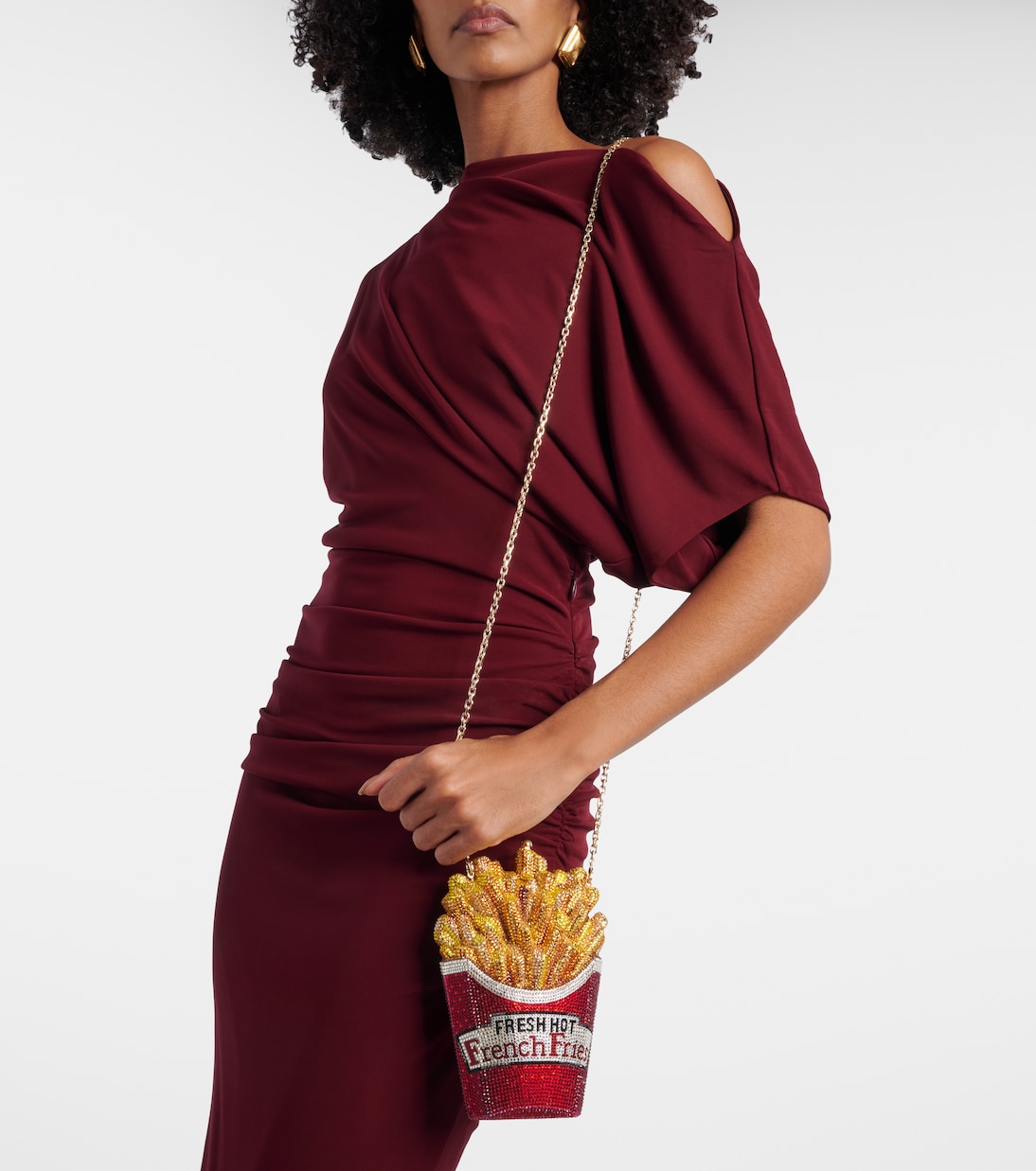 French Fries crystal-embellished clutch | Judith Leiber Couture