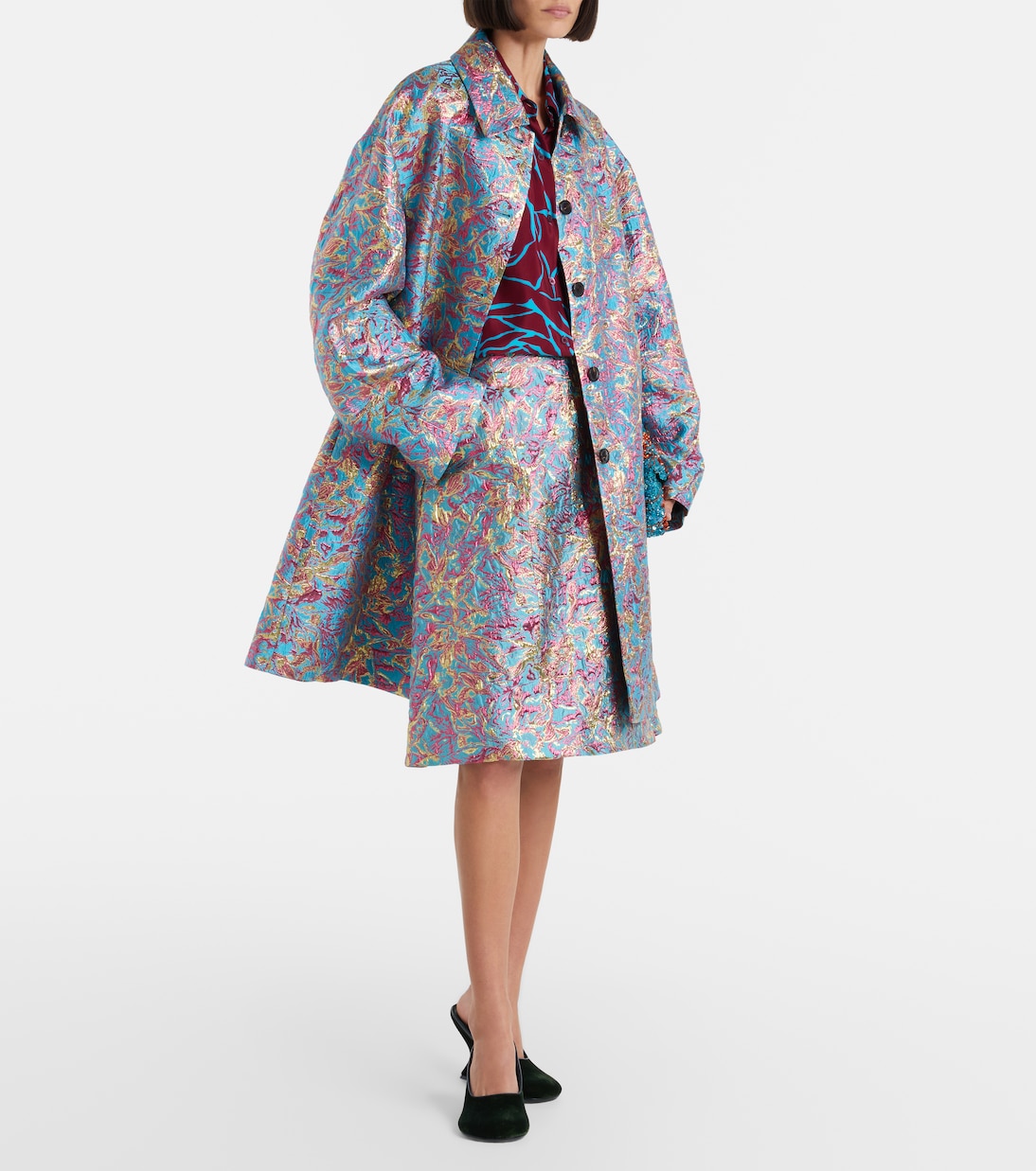 Midirock aus Brokat | Dries Van Noten