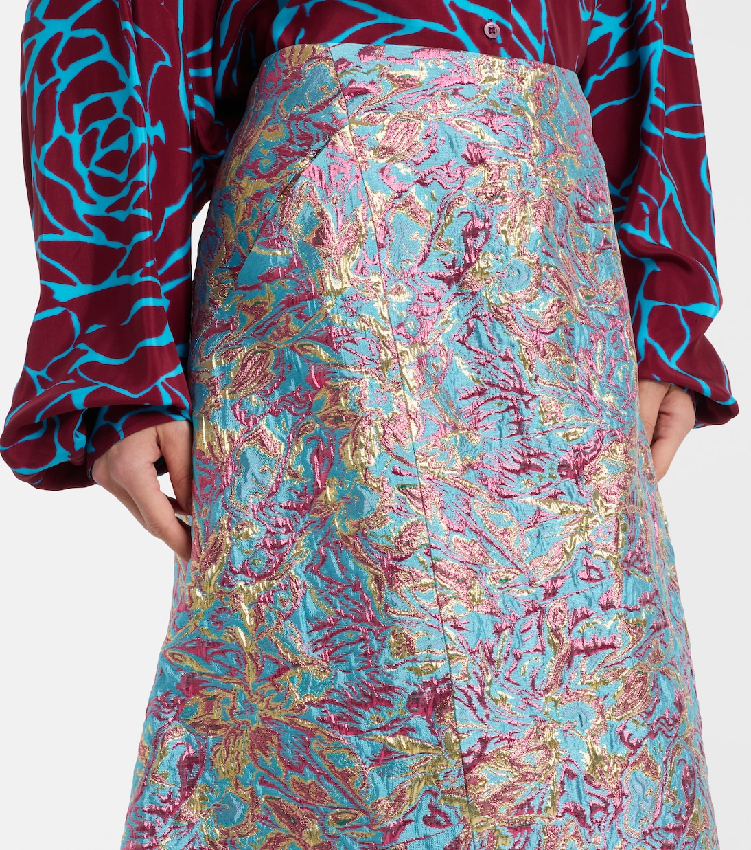 Midirock aus Brokat | Dries Van Noten