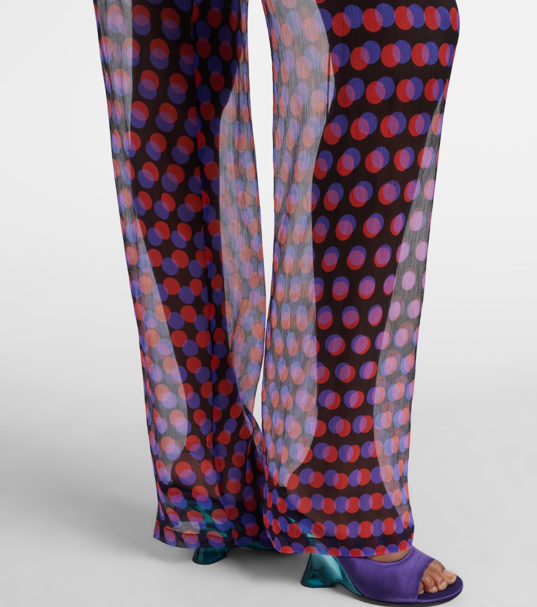 Polka-dot silk straight pants | Dries Van Noten