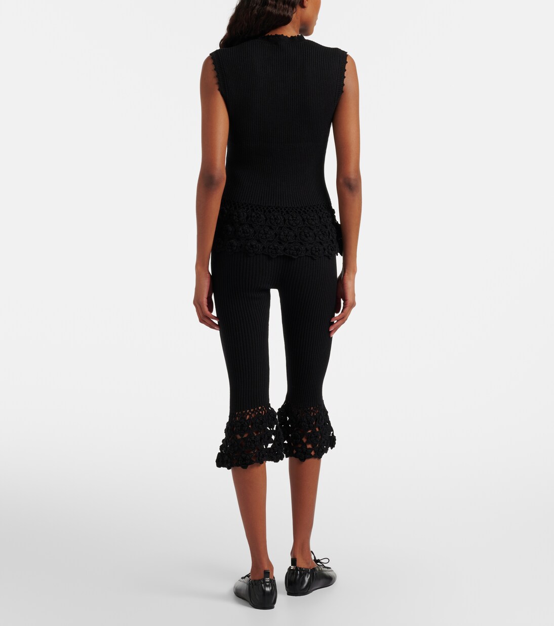 Pantalones Capri en mezcla de algodón con bordado | Ganni