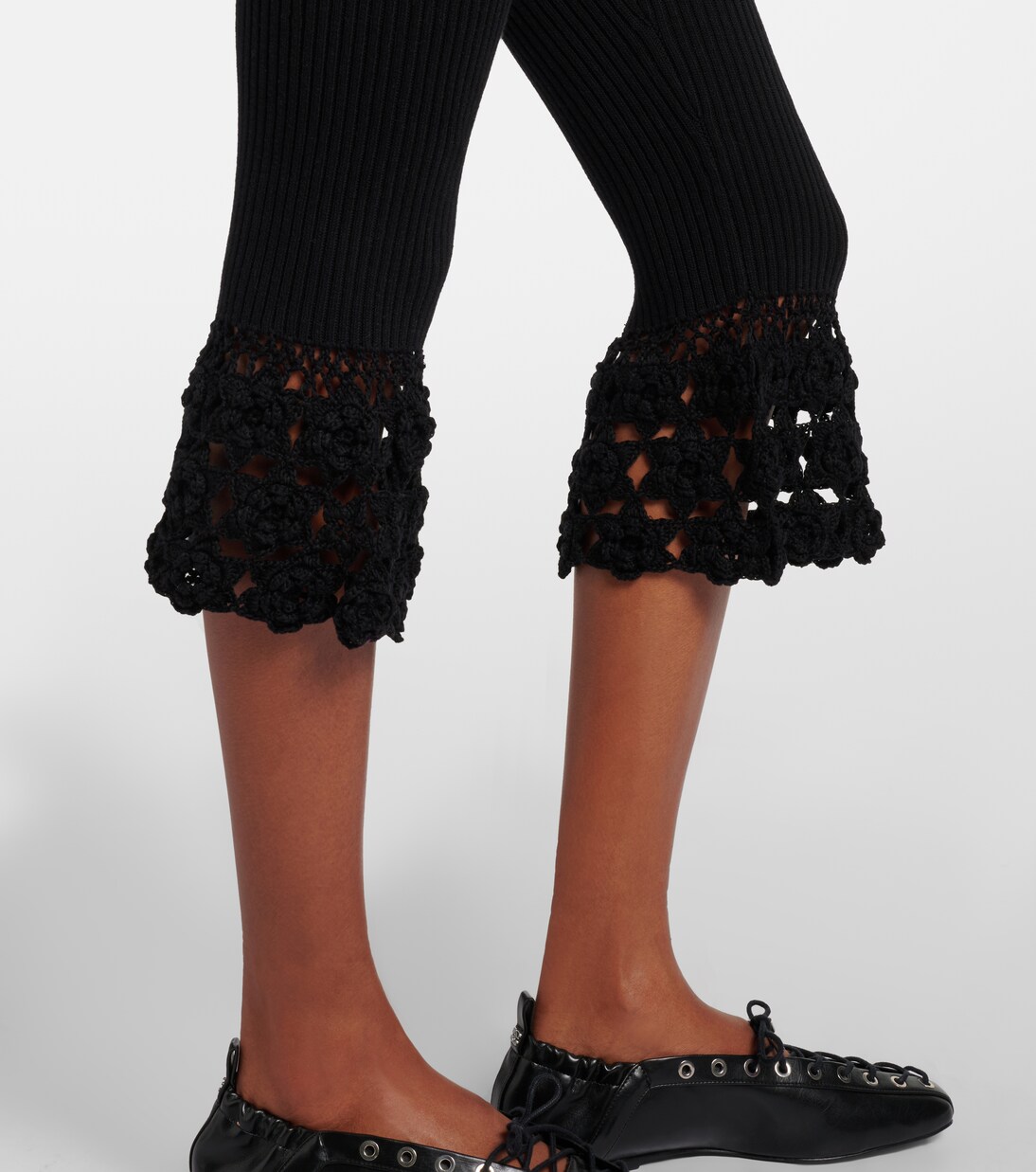 Pantalones Capri en mezcla de algodón con bordado | Ganni