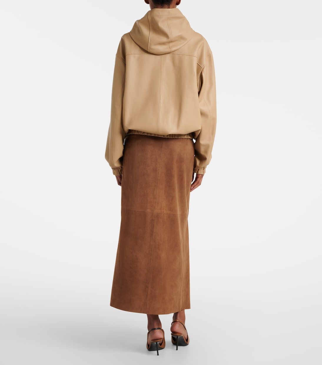 Leather wrap skirt | Nour Hammour