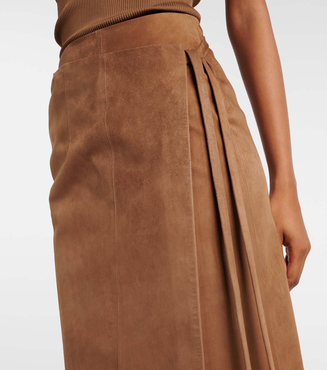 Leather wrap skirt | Nour Hammour