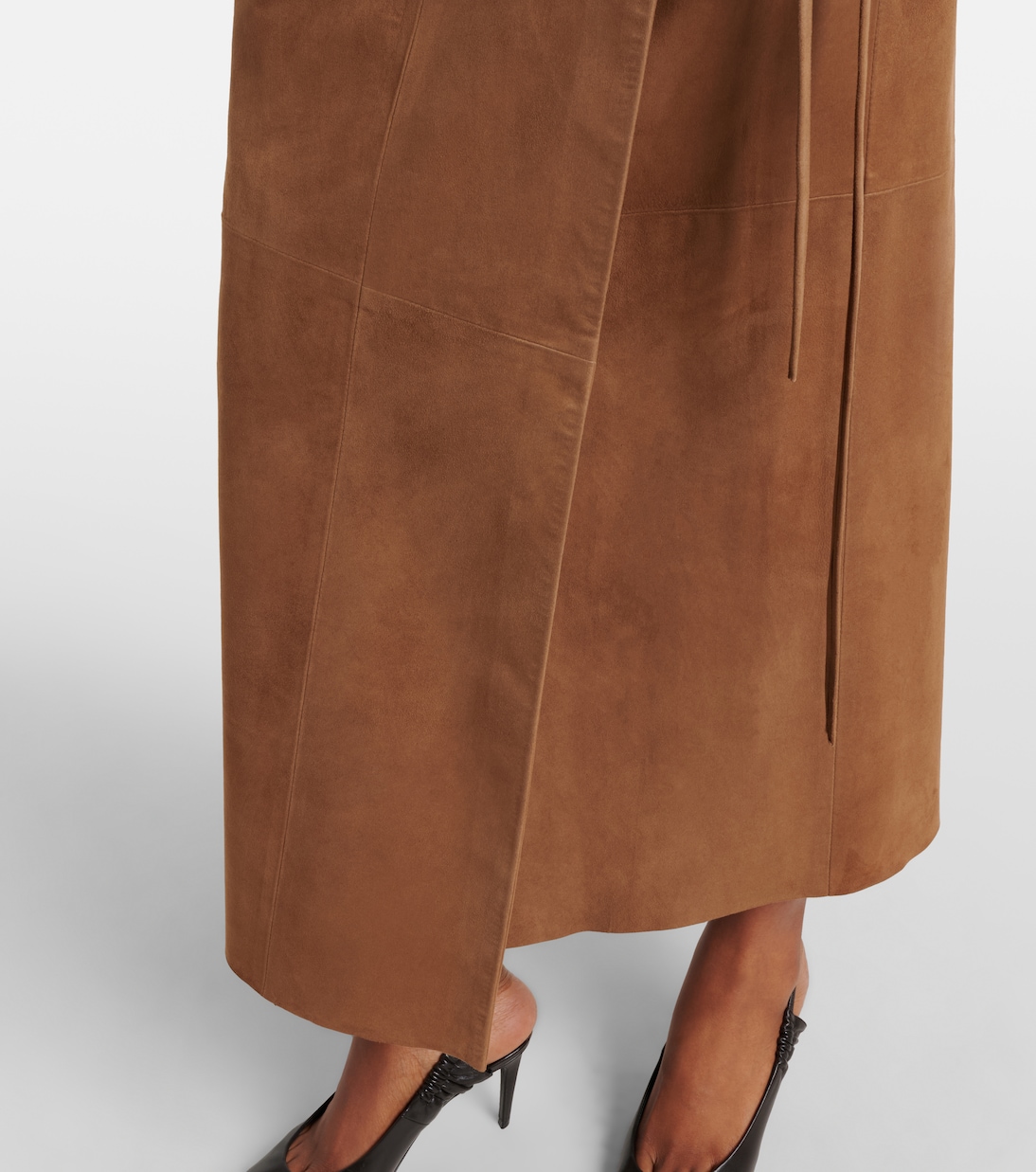 Leather wrap skirt | Nour Hammour