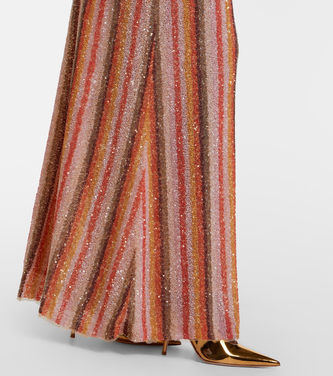 Robe longue Isadora à rayures et sequins | Rachel Gilbert