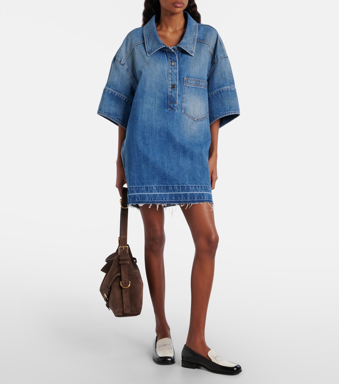 Voyou Medium suede shoulder bag | Givenchy