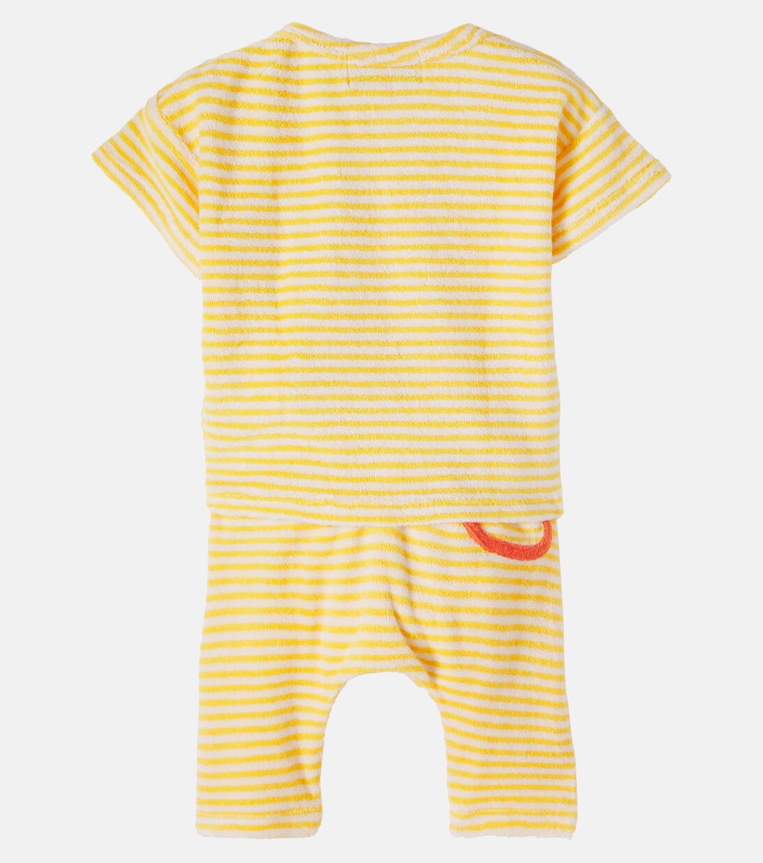Baby Yellow Stripes cotton-blend T-shirt and pants set | Bobo Choses