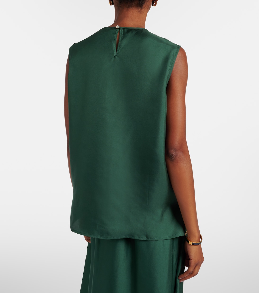 Trento silk twill tank top | Asceno