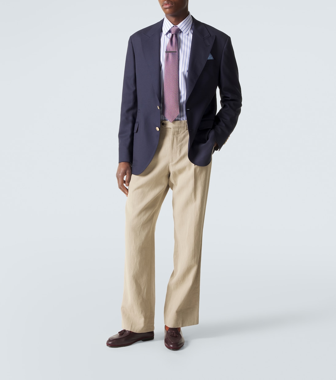 Striped cotton poplin shirt | Charvet