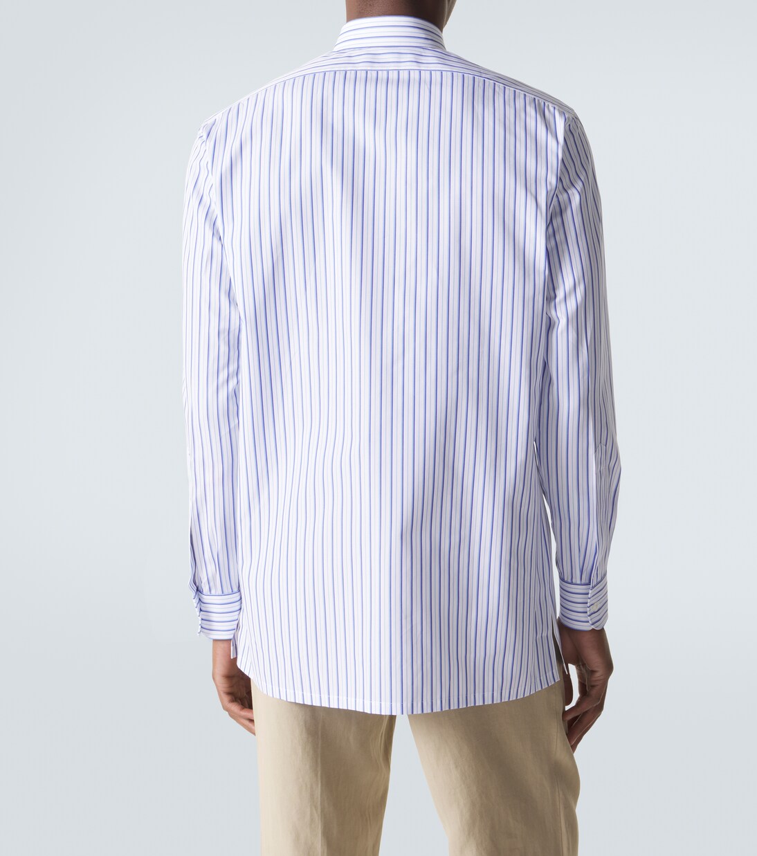 Striped cotton poplin shirt | Charvet