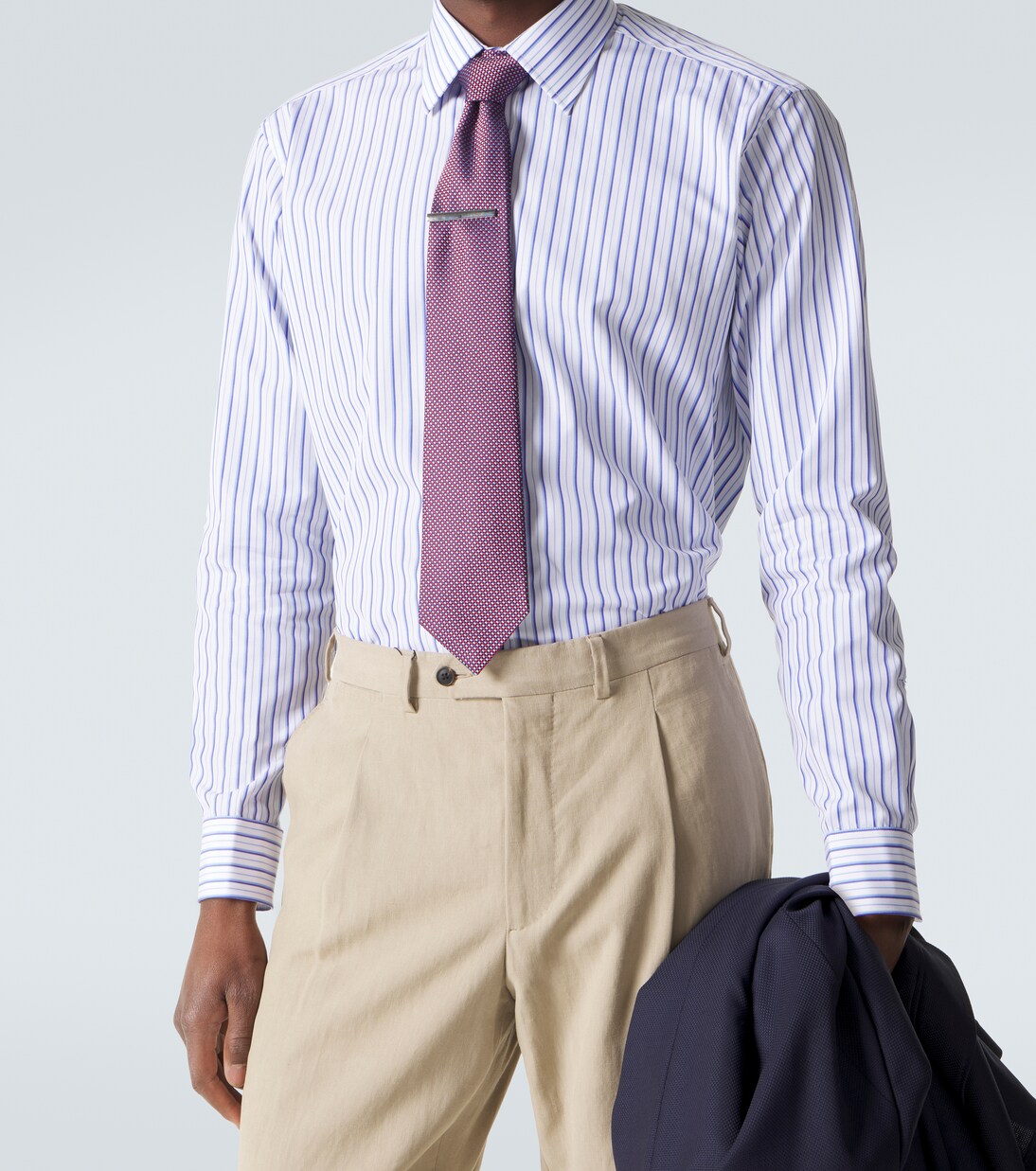 Striped cotton poplin shirt | Charvet