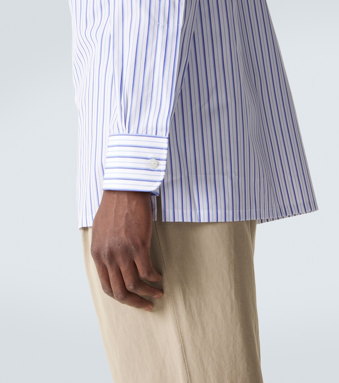 Striped cotton poplin shirt | Charvet