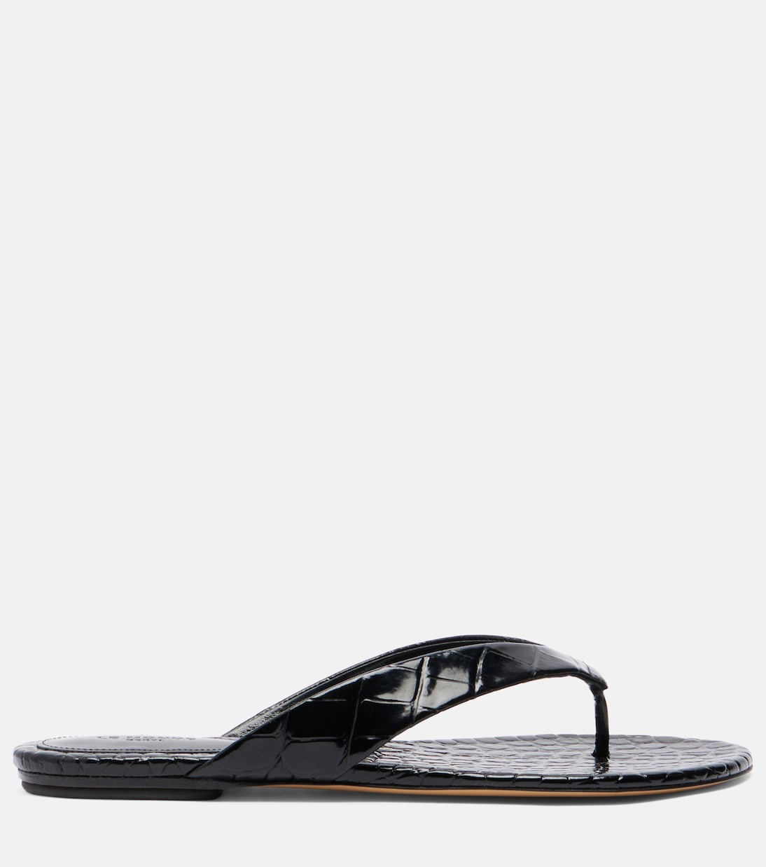 Croc-effect leather thong sandals | Le Monde Béryl