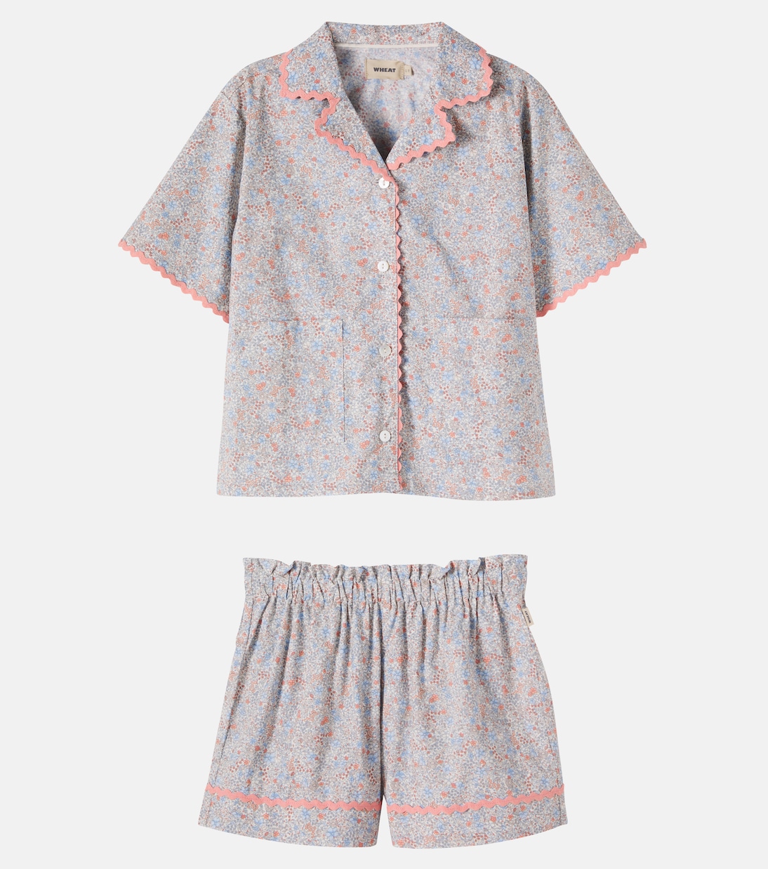 Ensemble chemise et short Vilma en coton à fleurs | Wheat