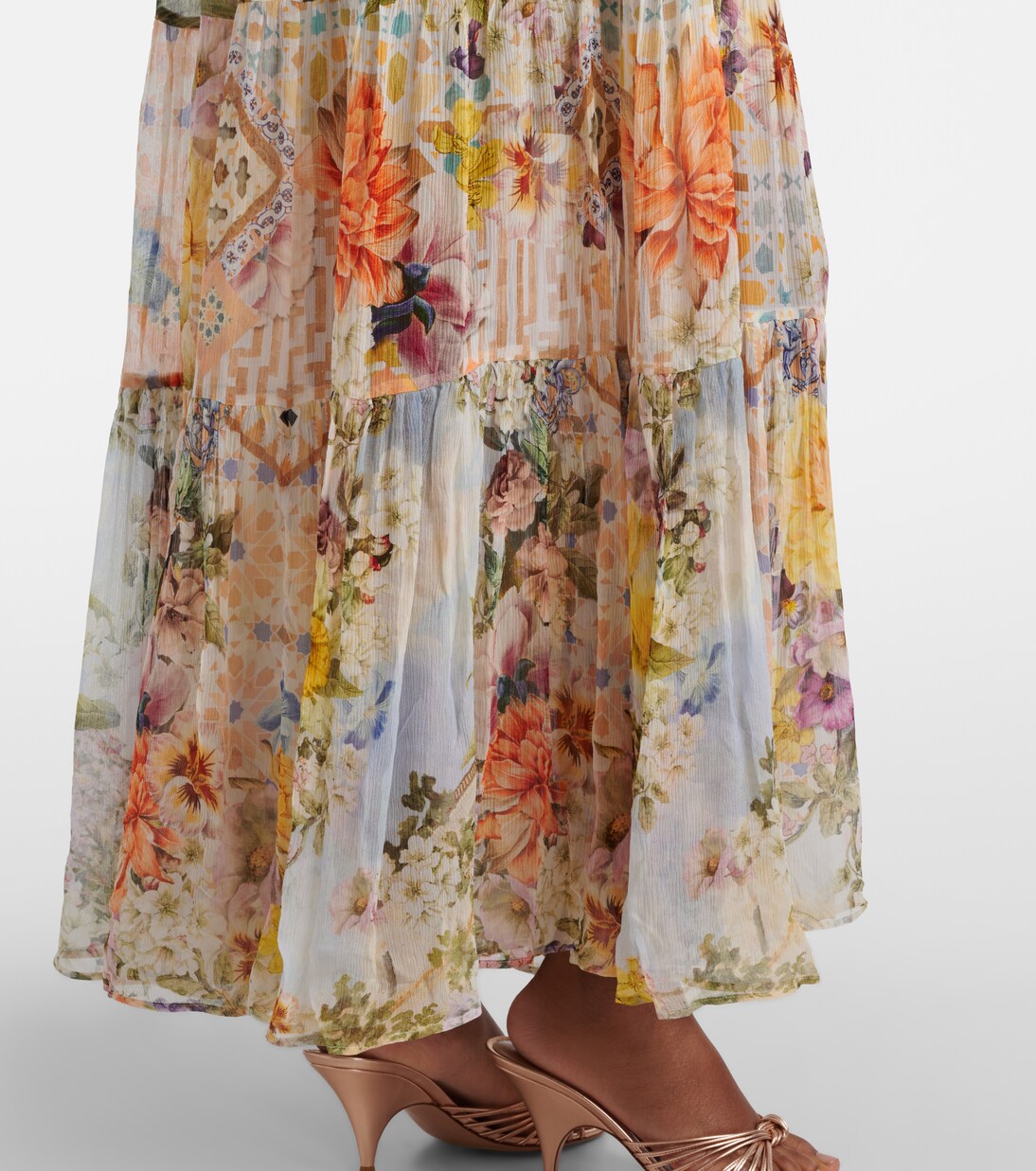 Embellished printed silk maxi dress | Camilla