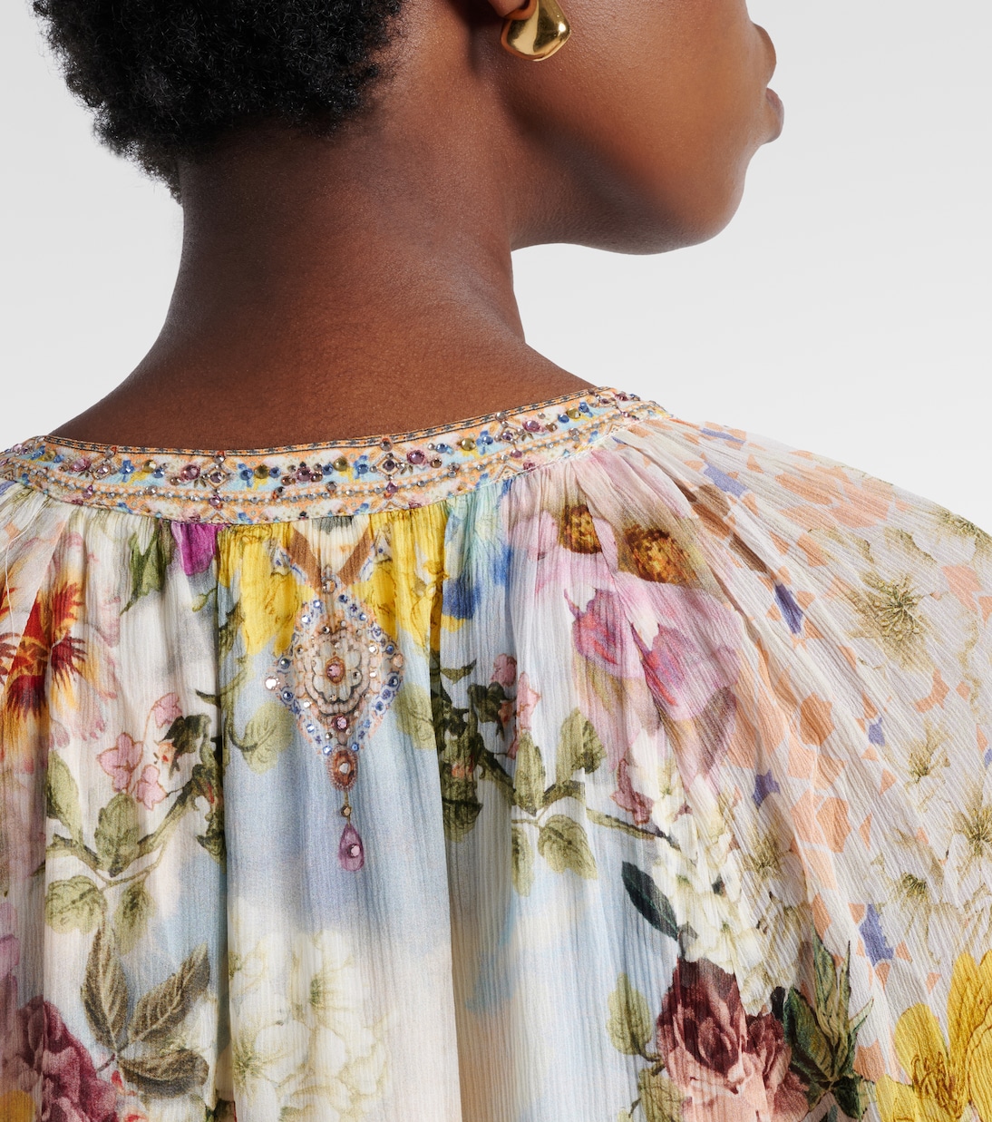 Embellished printed silk maxi dress | Camilla