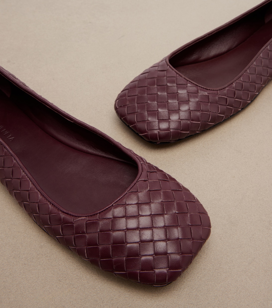 Charlotte Intrecciato leather ballet flats | Bottega Veneta