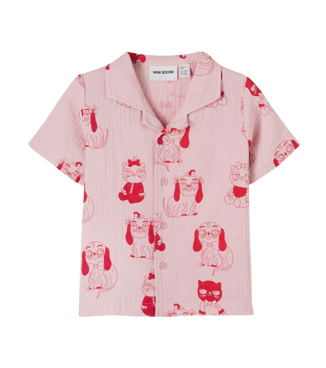 Minibabies printed cotton shirt | Mini Rodini