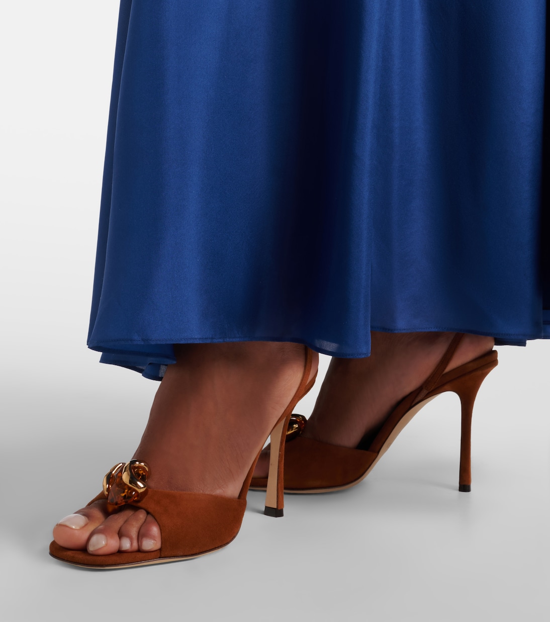 Emani embellished suede slingback sandals | Jimmy Choo