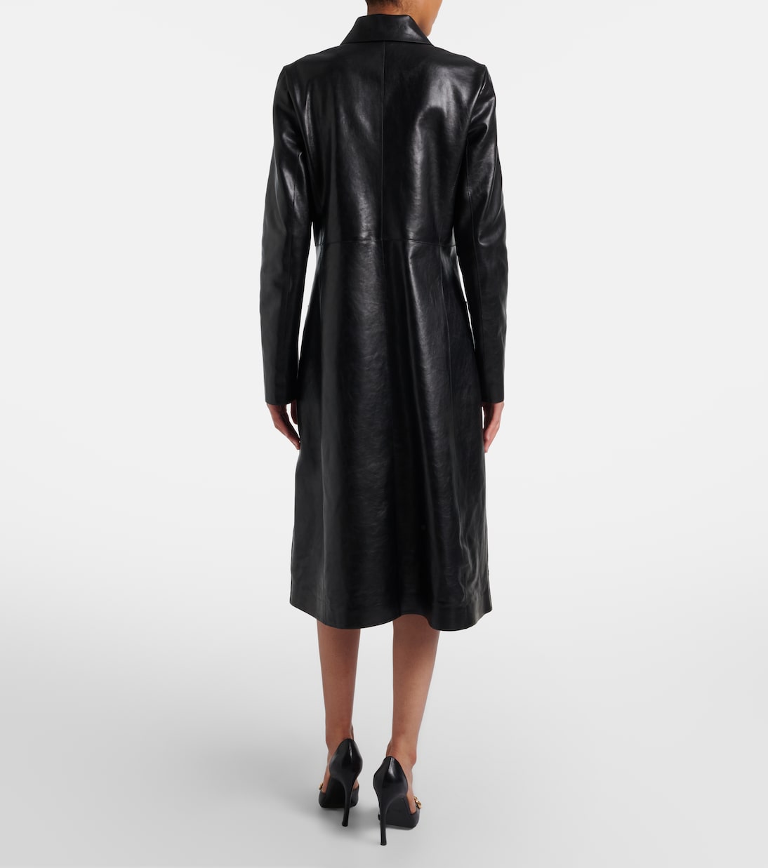 Mantel Interlocking G aus Leder | Gucci
