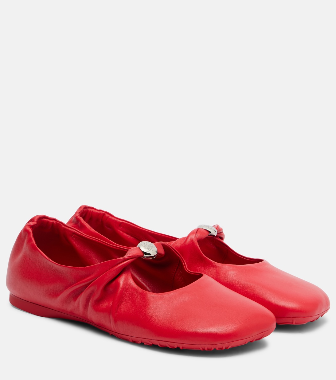 Pebble Soft leather Mary Jane flats | Loewe