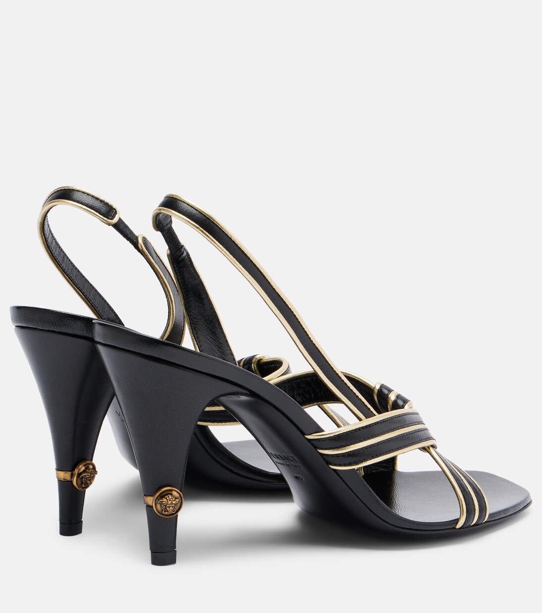 Sandales slingback Gianni en cuir | Versace