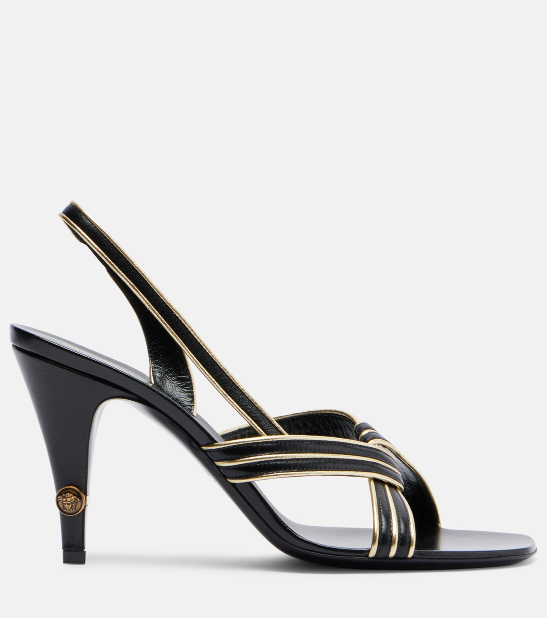Sandales slingback Gianni en cuir | Versace