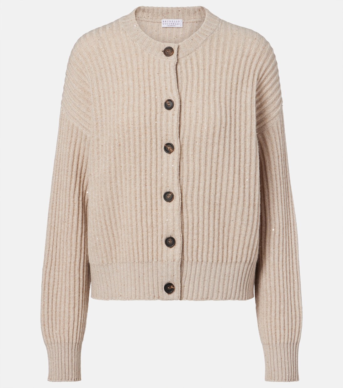 Ribbed-knit cashmere and wool-blend cardigan | Brunello Cucinelli