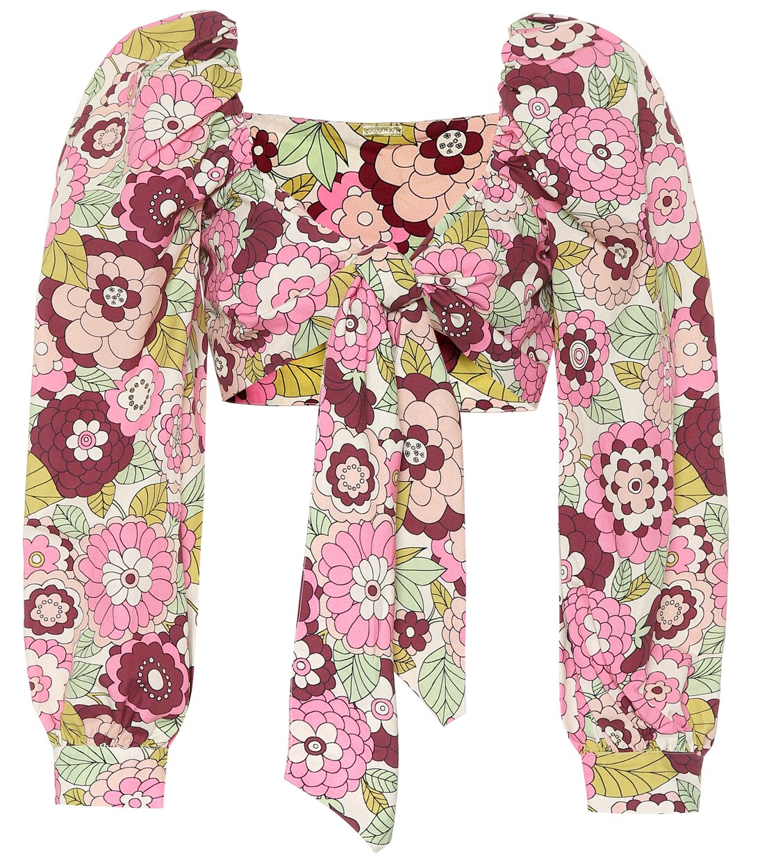 Top raccourci imprimé en coton | Dodo Bar Or