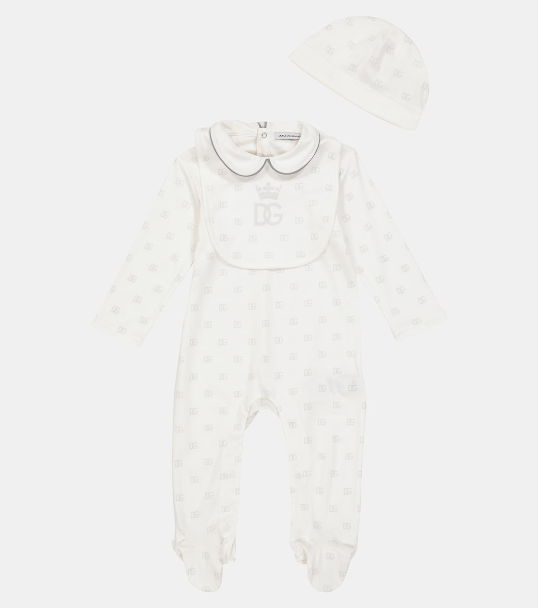 Baby cotton onesie, hat and bib set | Dolce&Gabbana Kids