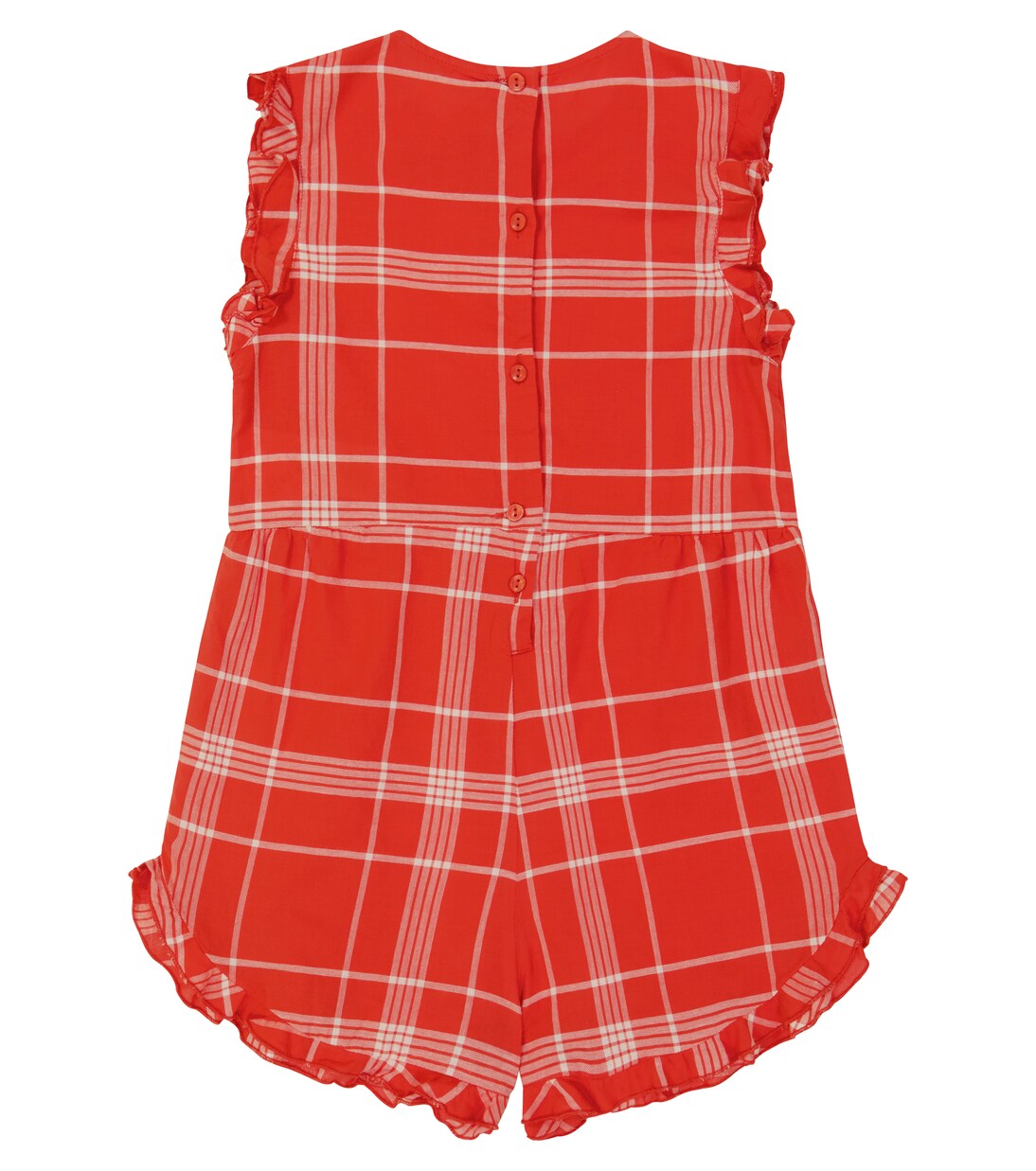 Squirrel checked cotton romper | The Animals Observatory