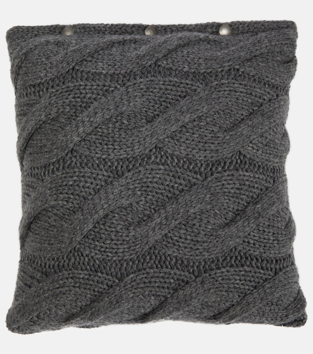 Cable-knit cashmere cushion | Brunello Cucinelli
