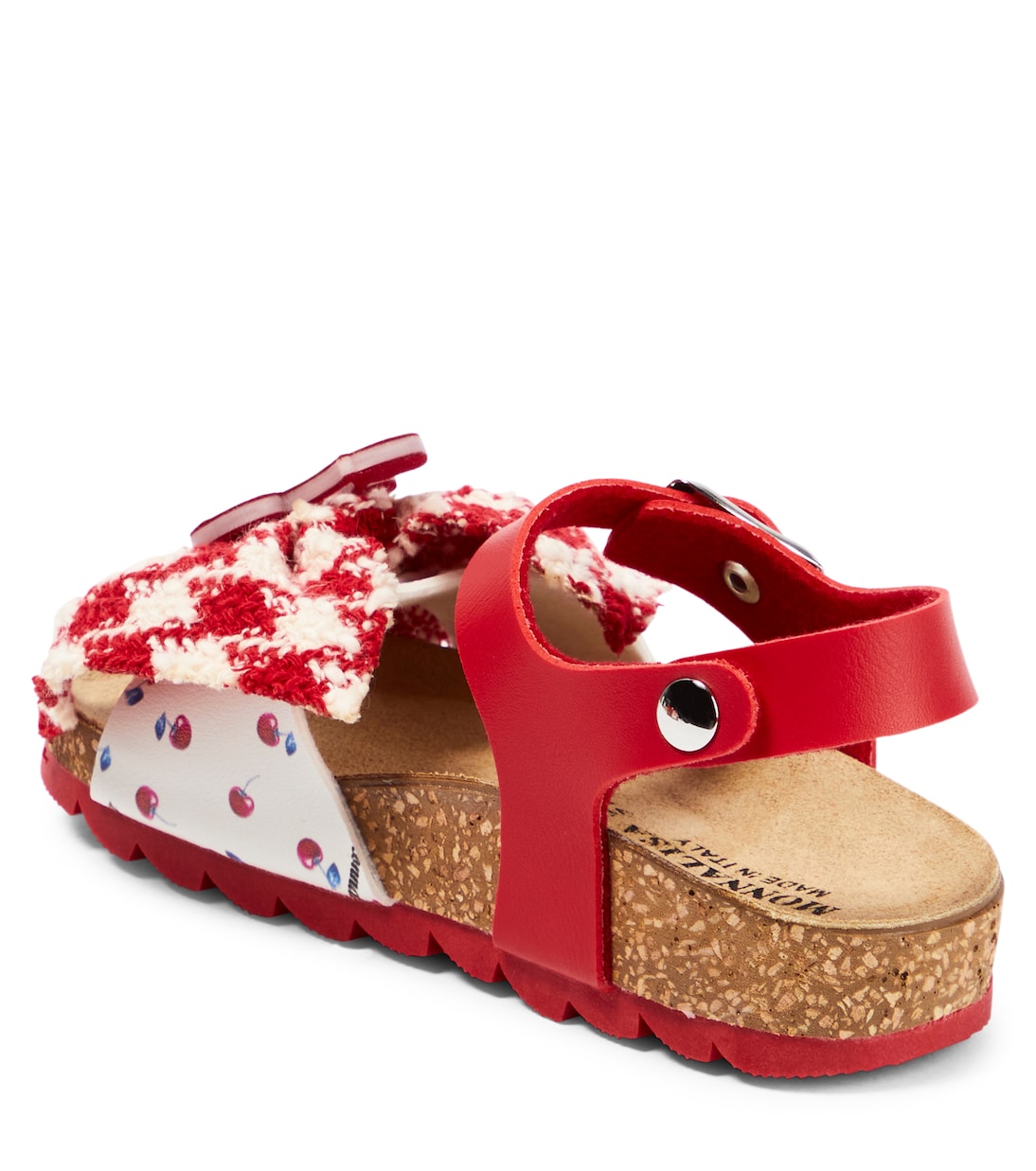 Appliquéd leather sandals | Monnalisa