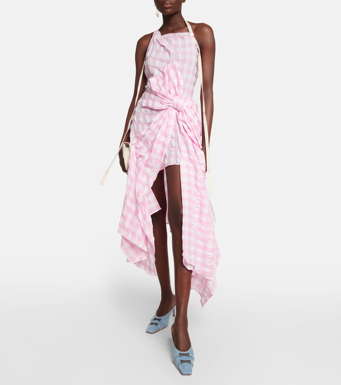 Abito con scollo all’americana a quadri | Acne Studios