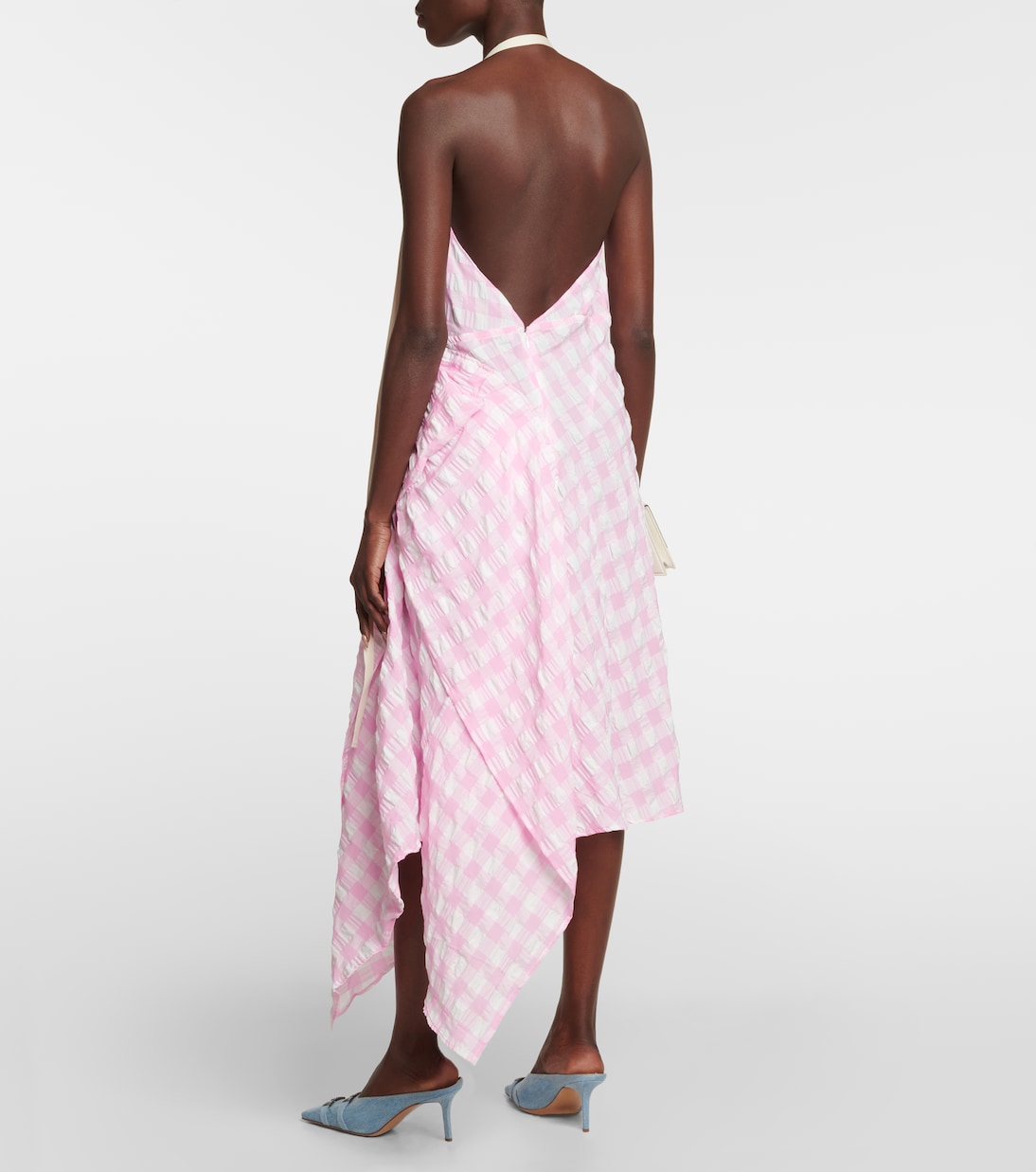 Abito con scollo all’americana a quadri | Acne Studios