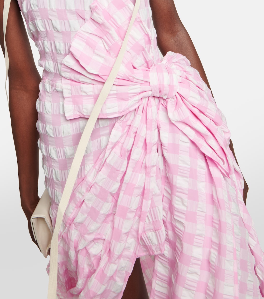 Abito con scollo all’americana a quadri | Acne Studios